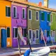 Photo des maisons colorées de l'Ile de Burano à coté de Venise