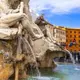 Photo de la fontaine sur la Place Navonna à Rome