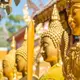 Vue des statues du temple Wat Phra That Doi Suthep à Chiang Mai