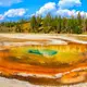 Photo d'une chambre chromatic à Yellowstone, parc national situé dans le Montana aux États-Unis