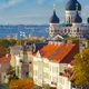 Vue panoramique de la vieille ville de Tallin capitale de l'Estonie