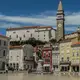Vue de la Place Tartini, Piran en Slovénie