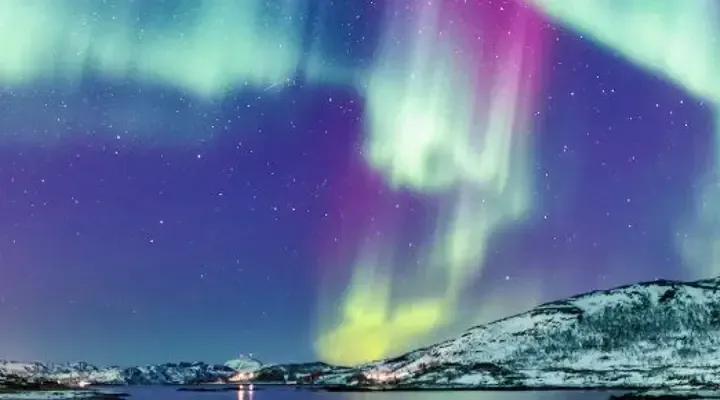 Une aurore boréale dans le nord de la Suède Photo d'une aurore boréale dans le nord de la Suède