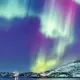 Photo d'une aurore boréale dans le  nord de la Suède