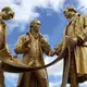 Vue de la Statue de Boulton, Watt & Murdoch de Birmingham