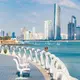 Vue du bord de mer d'Abu Dhabi