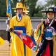 Photo d'un défilée en costume traditionnel en Corée du Sud