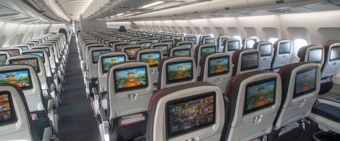 Cabine d'un Airbus A330