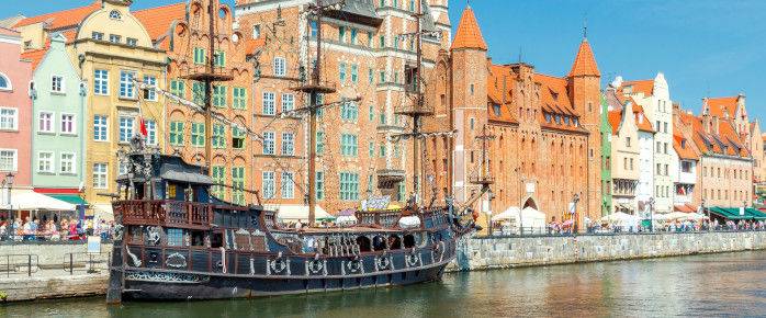 Vol pas cher pour Gdansk, balade au bord du fleuve