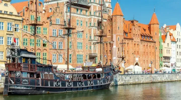 Balade au bord du fleuve à Gdansk Vol pas cher pour Gdansk, balade au bord du fleuve