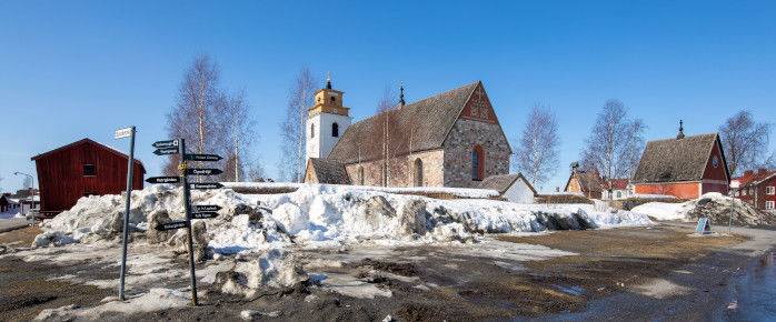 Photo de la banlieue de Lulea en Suède