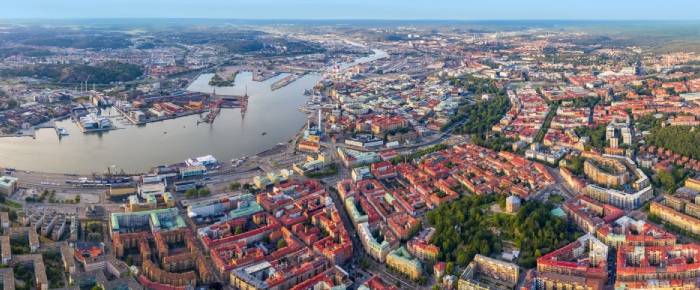 Vue des quais de Göteborg
