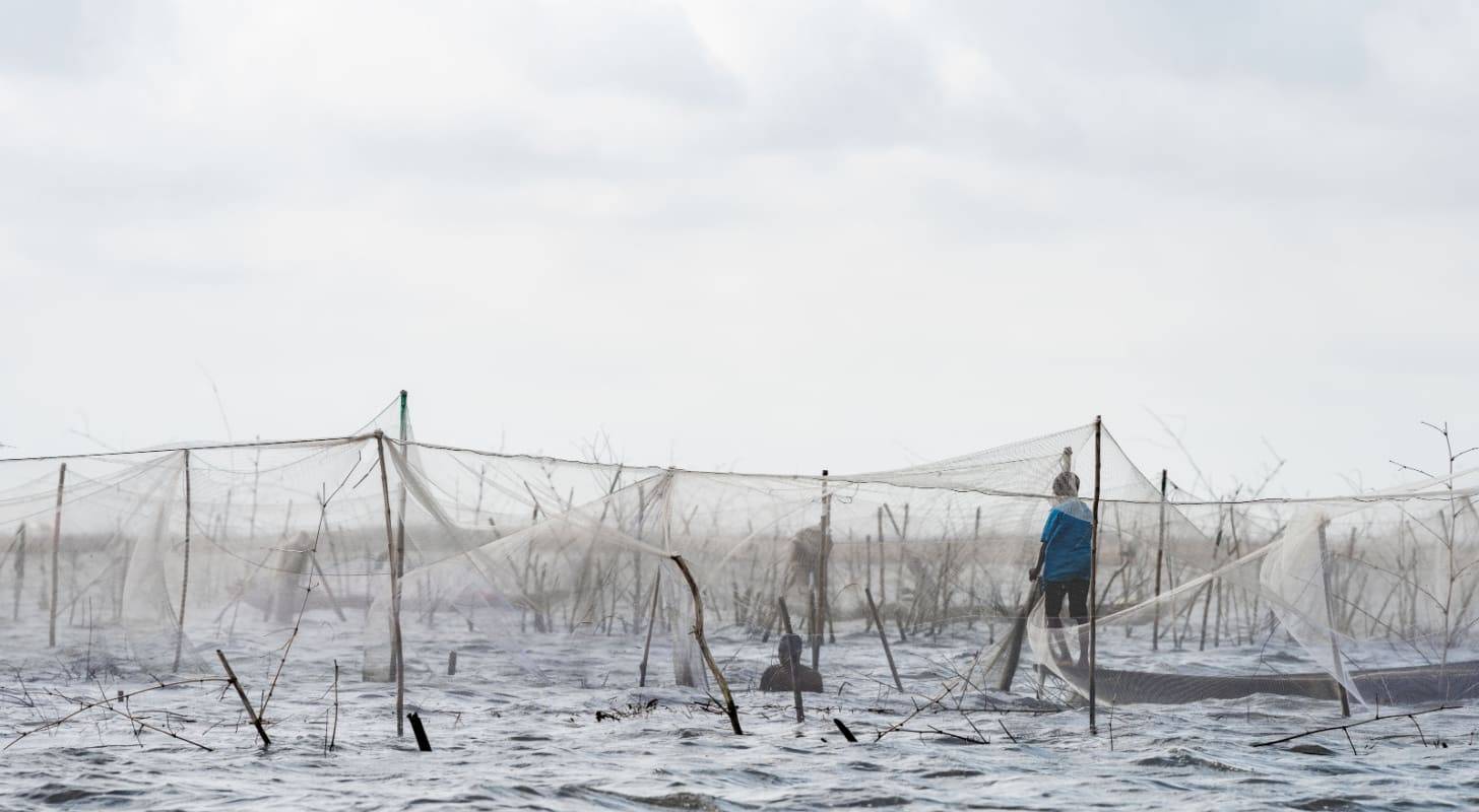 Séjour à Cotonou, pêcheurs sur le lac Nokoué