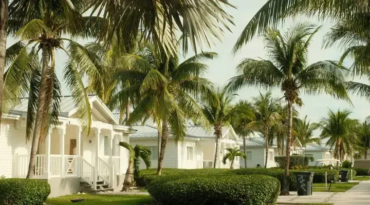 Un quartier de San Salvador aux Bahamas Billets d'avion pas chers pour San Salvador aux Bahamas
