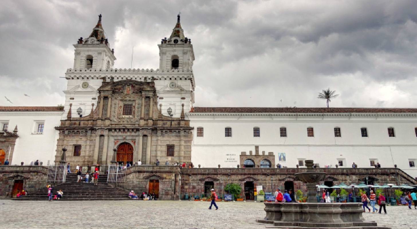 Voyage à Quito, visite de l'Église de San Francisco