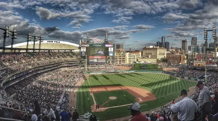 Un match de baseball au Ballpark de Detroit Réservez un vol direct pour Detroit et assistez à un match de baseball au Ballpark