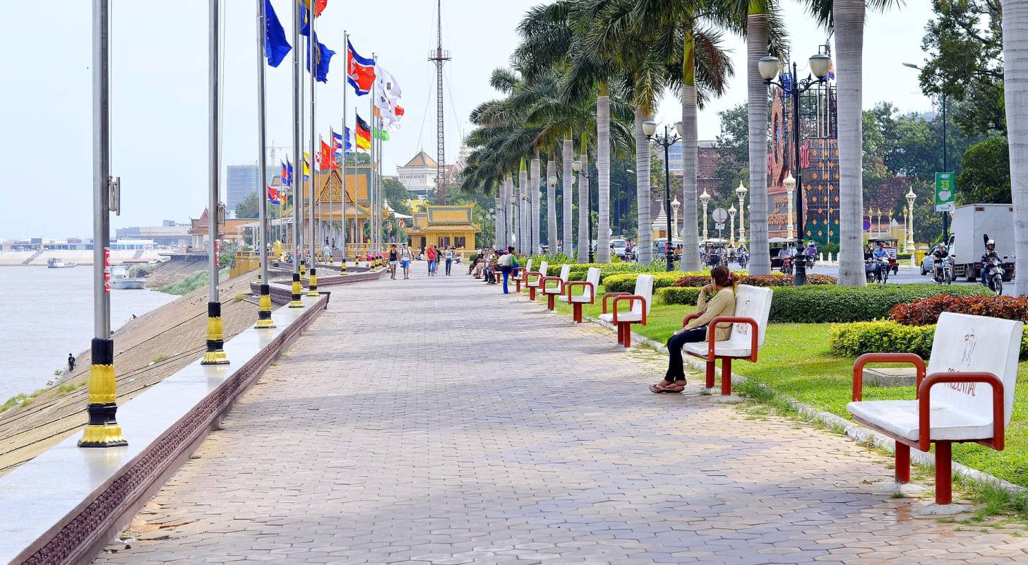 Voyage à Phnom Penh, balade au bord de mer