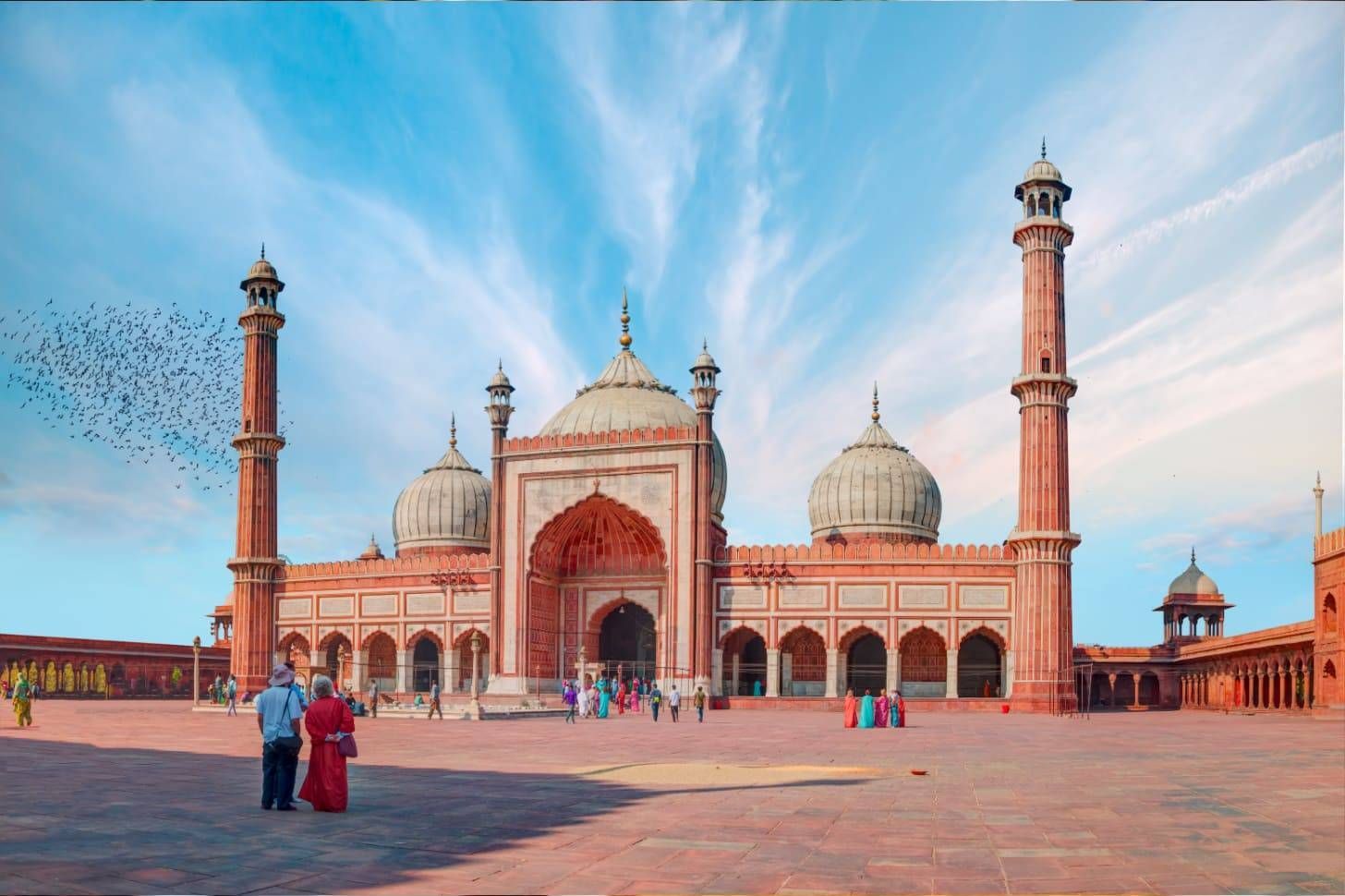 Vol pas cher pour Delhi, exploration de la mosquée Jama Masjid dans la vieille ville