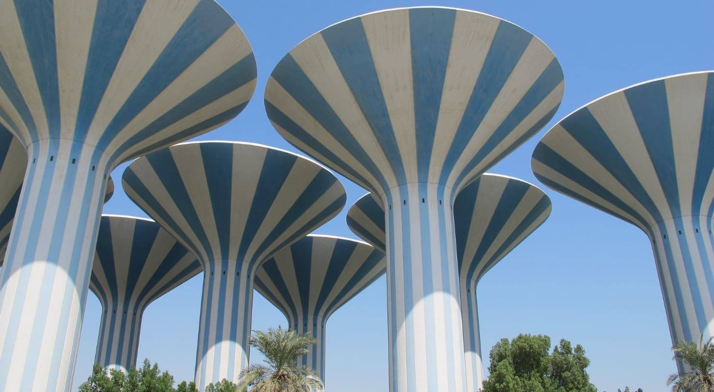 Billet d’avion pour Koweït City, découvrez les châteaux d'eau emblématiques