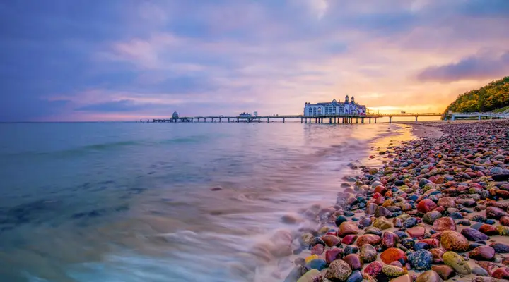 Plage d'Heringsdorf au coucher du soleil Voyage en Allemagne, Heringsdorf plage