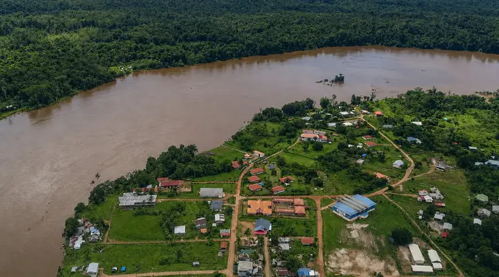 Vue aérienne de Maripasoula Voyage en Guyane - Maripasoula
