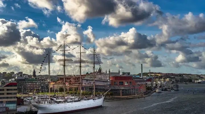Vue des quais de Göteborg Vue des quais de Göteborg