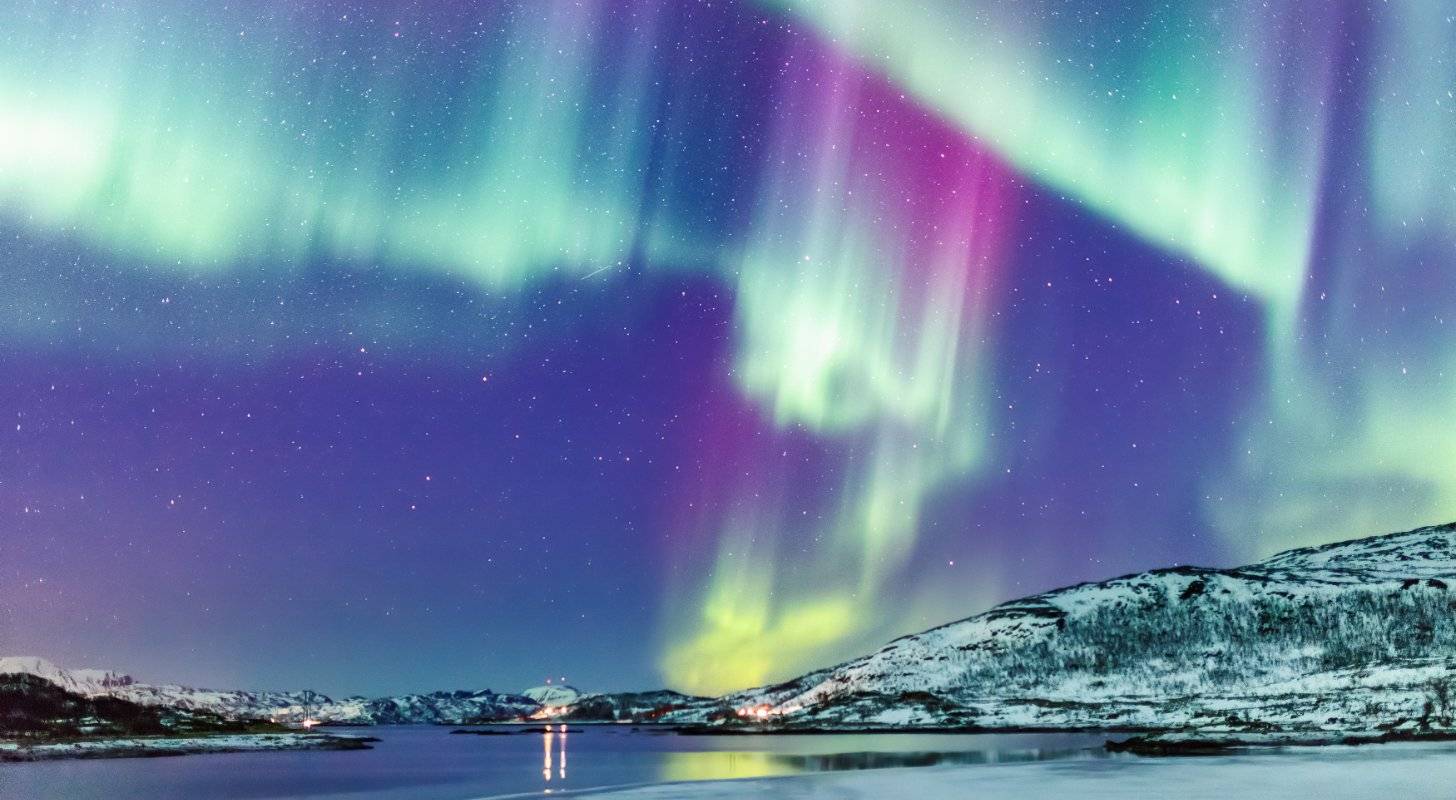 Photo d'une aurore boréale dans le  nord de la Suède