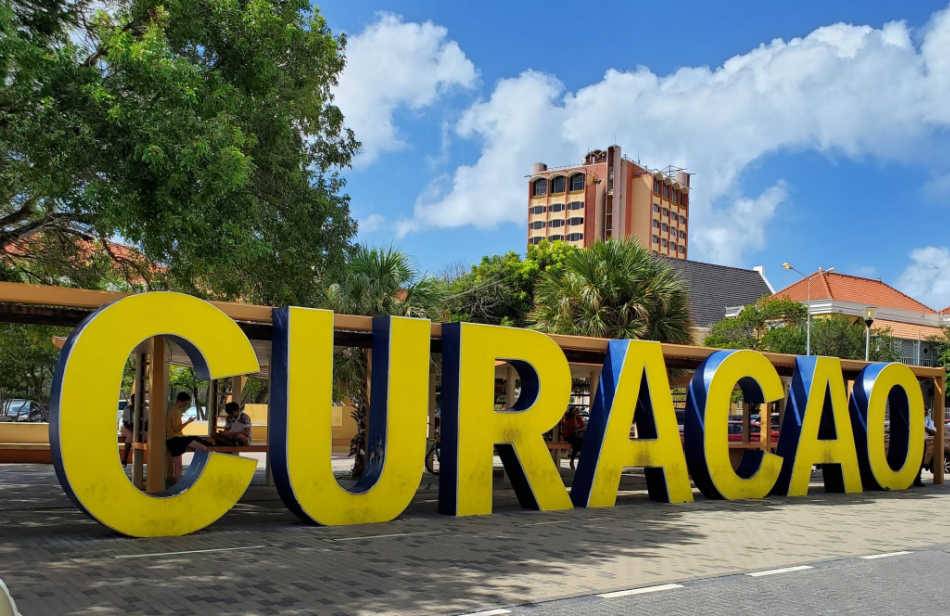 Photo du panneau de bienvenue de Curaçao