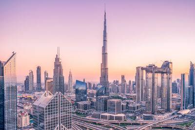 Vue du ciel de la ville de Dubaï