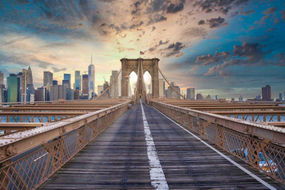 Phoot du Pont de Brooklyn à New York