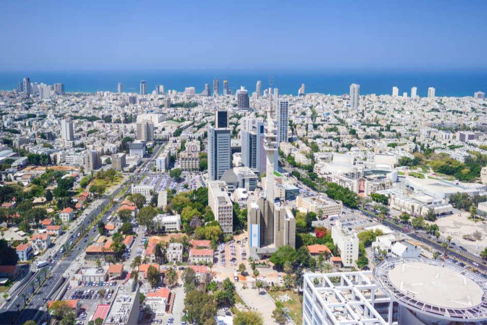 Vue panoramique du centre-ville de Tel Aviv 