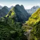 Vue des paysages intérieurs de l'île de La Réunion