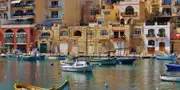 Photo d'un petit port sur l'ile de Malte