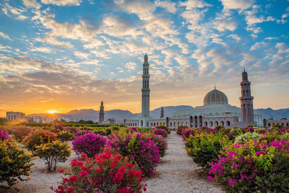 Photo d'un coucher de soleil à Oman