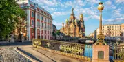 Vue des canaux àSaint Petersbourg en Russie