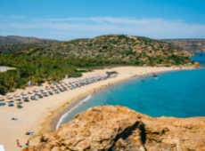vue panoramique plage crete grece