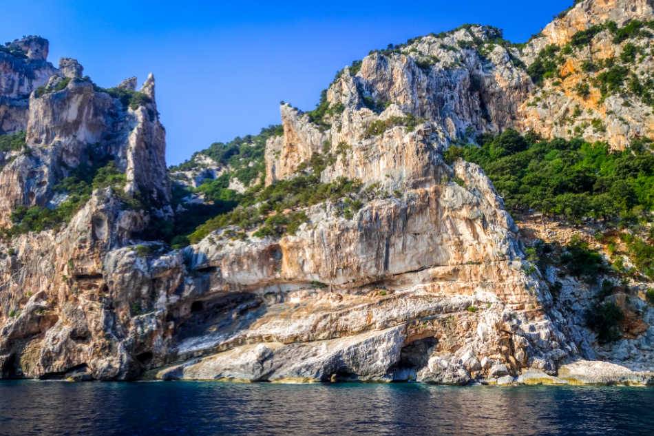 Vue des côtes de Sardaigne